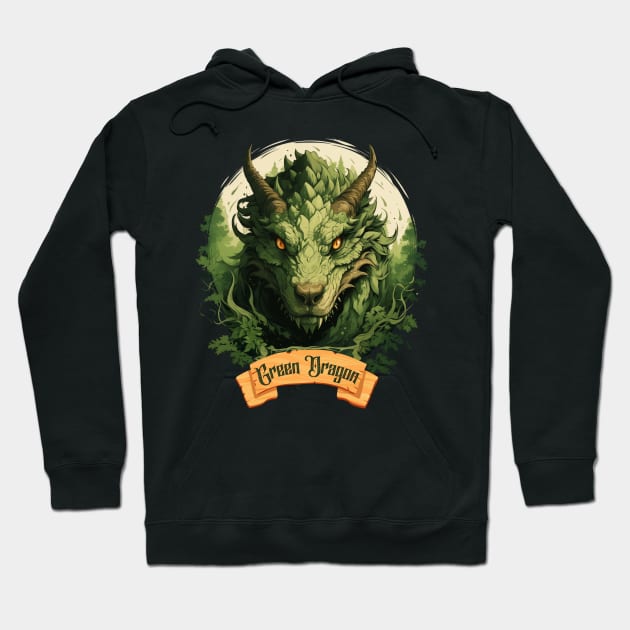 Green Dragon Hoodie by FehuMarcinArt